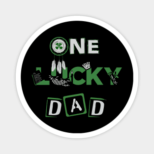 One Lucky Dad Matching St Patricks Day Magnet